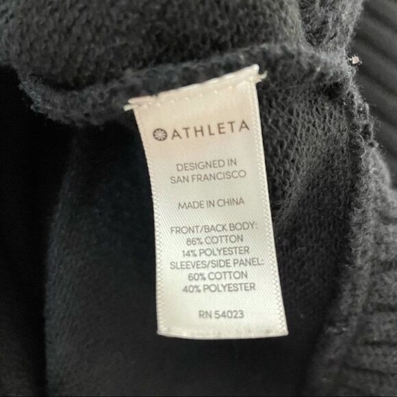 Athleta Black Sweater Baybridge Asymmetrical - Picture 10 of 13